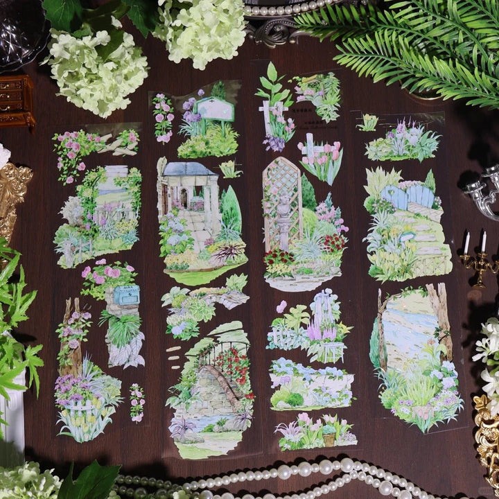 Rose Garden Memory Walk PET Tape - Desk Cosmos