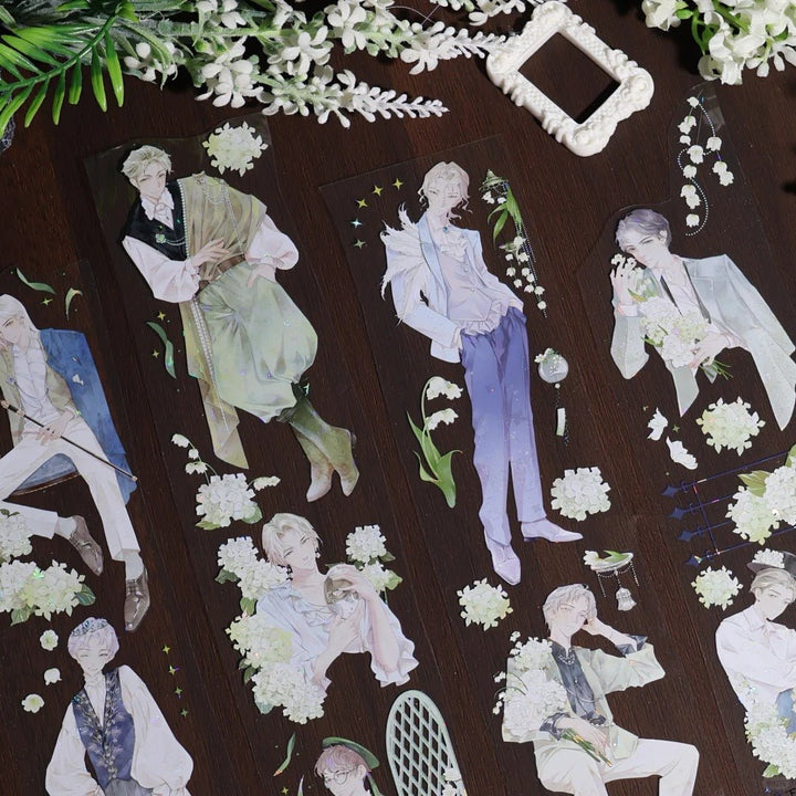 Elegant Floral Gentleman PET Tape - Desk Cosmos