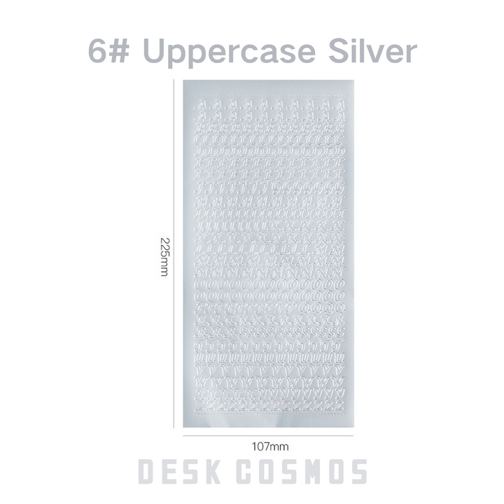 Gold and Silver Foil Alphabet Stickers for Personalized Journals