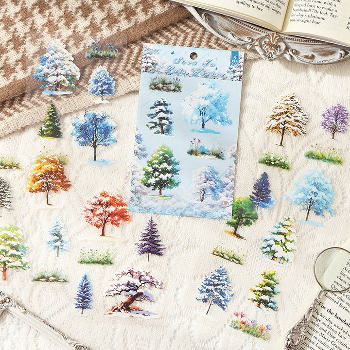 Seasonal Woodland Scenery PET Stickers - Desk Cosmos