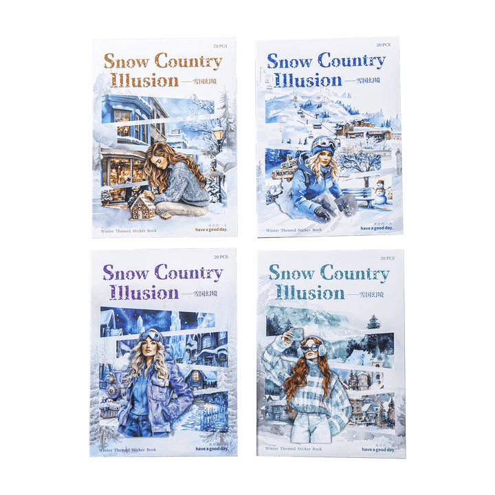 Snow Country Illusion Winter Theme Stickers - Desk Cosmos