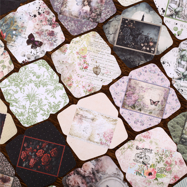 Vintage Envelope and Wax Seal Sticker Set - Desk Cosmos