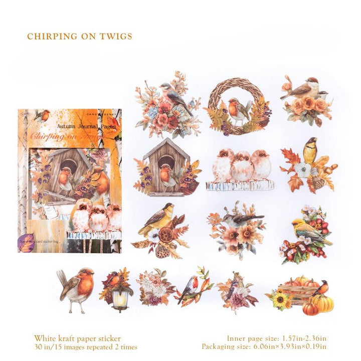 Autumn Stickers – Forest, Farm, Butterflies, Leaves - Desk Cosmos