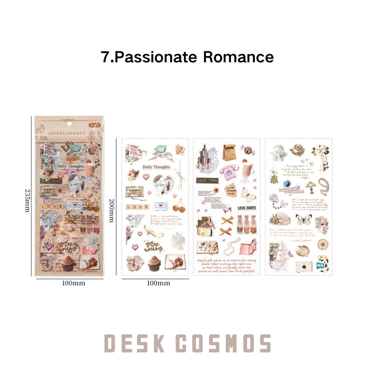Retro Stickers PVC Vintage Series Fiery Romance Variant