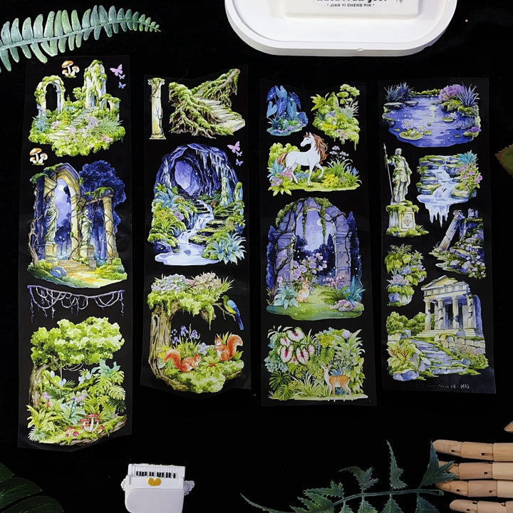 Emerald Forest Landscape PET Tape - Desk Cosmos