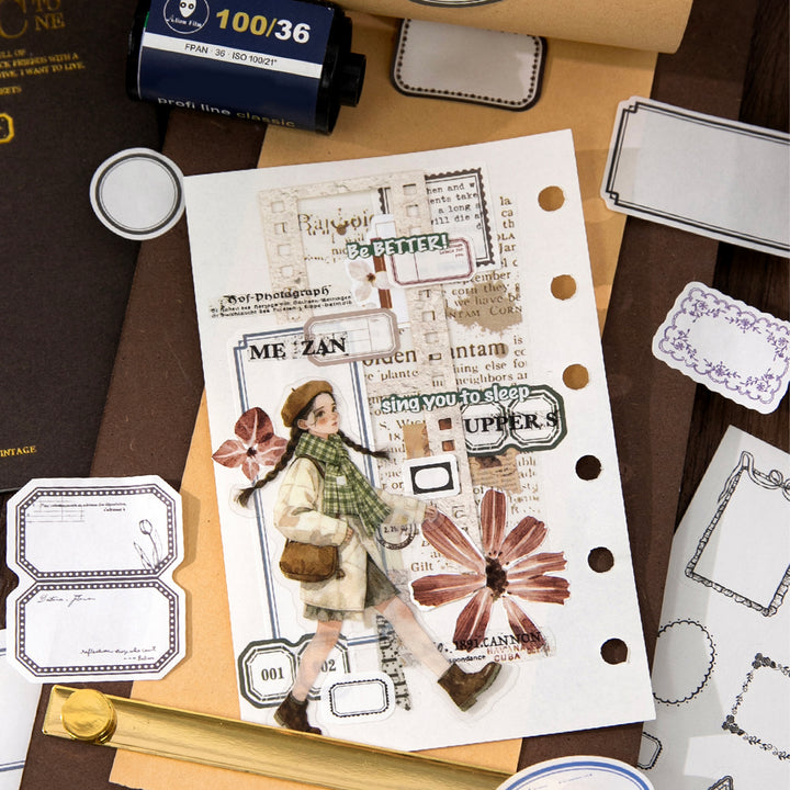 Home Basic Sticker Basic Color Style Label Stickers - Desk Cosmos