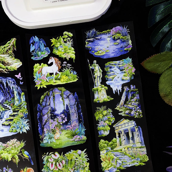 Emerald Forest Landscape PET Tape - Desk Cosmos