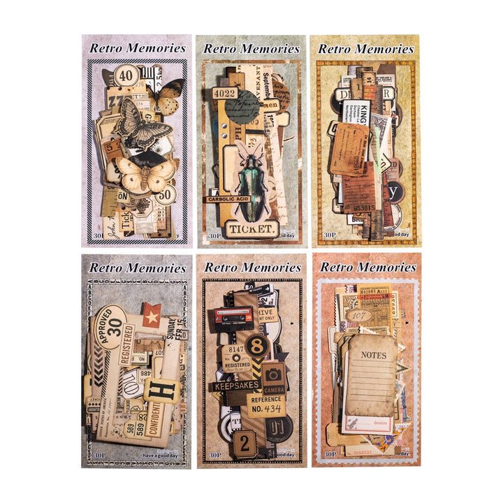 Vintage Stickers – Film, Insects, Frames, Butterflies, Stamps - Desk Cosmos