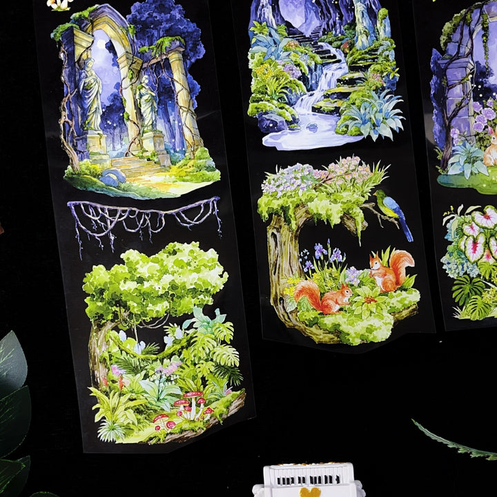 Emerald Forest Landscape PET Tape - Desk Cosmos