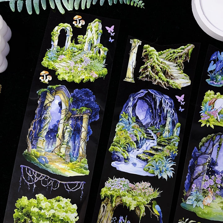 Emerald Forest Landscape PET Tape - Desk Cosmos