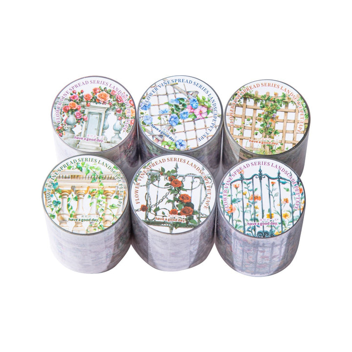 Climbing Vine Flower Scenery Tapes - Desk Cosmos