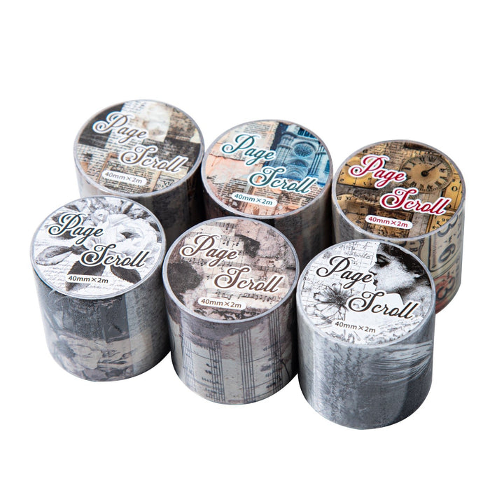 Vintage Washi Tape – Characters, Sheet Music, Manuscripts, Roses - Desk Cosmos