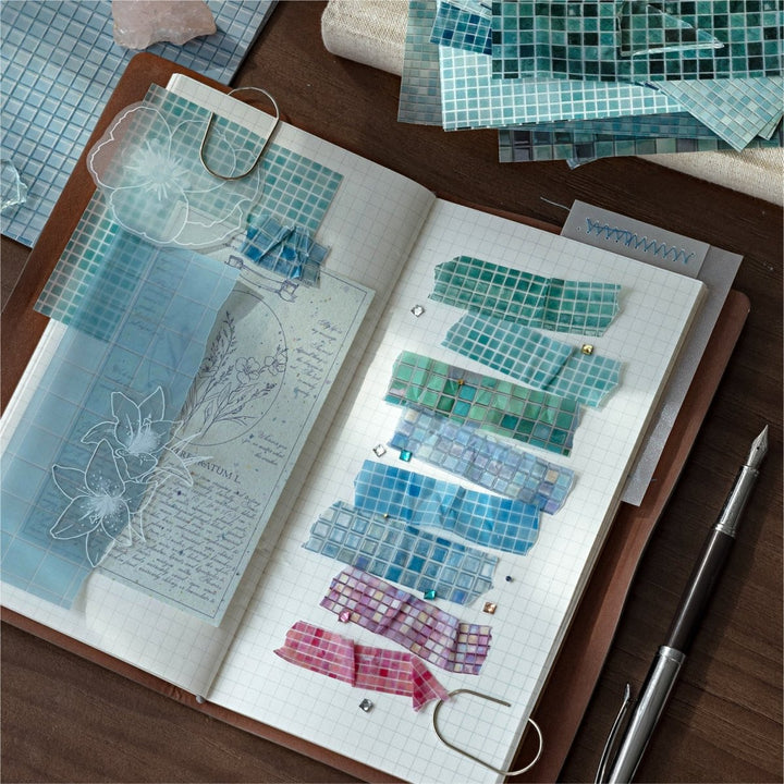 Vintage Mosaic Tile Vellum Paper - Desk Cosmos