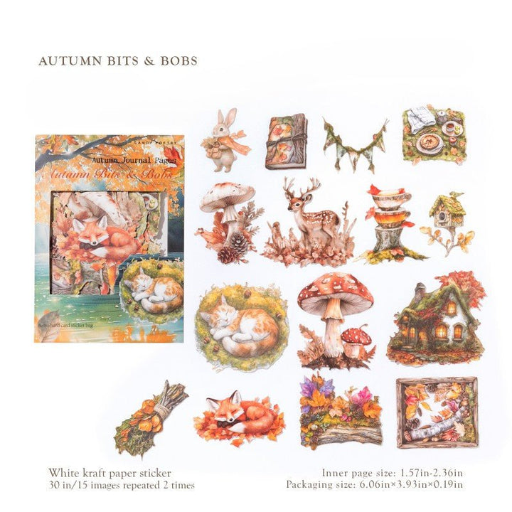 Autumn Stickers – Forest, Farm, Butterflies, Leaves - Desk Cosmos