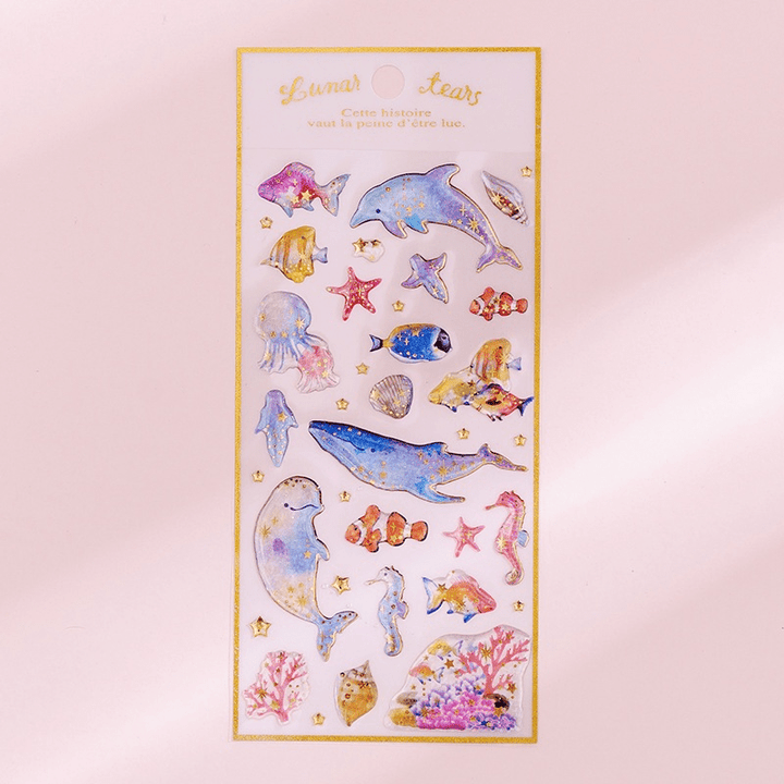 Dreamy Resin Collection Blue Whale Ocean Stickers DIY
