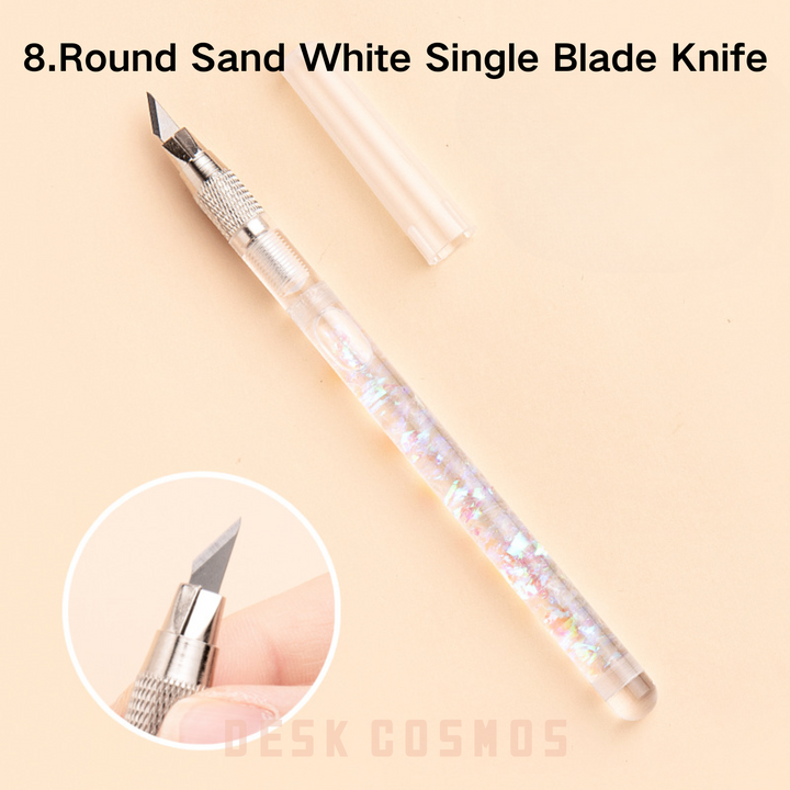 Crown Series Round Sand White Knife Perfect for DIY Crafts