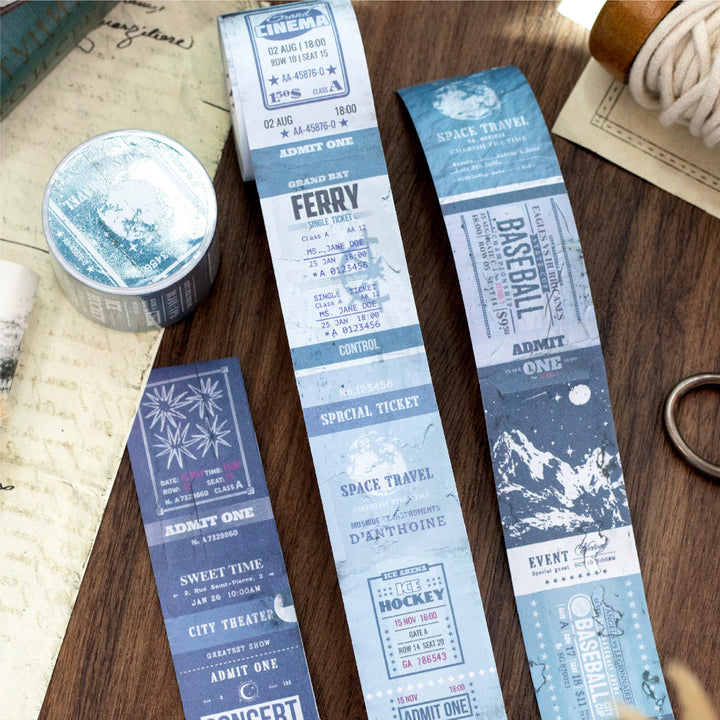 Vintage Ticket Book Paper Stickers - Desk Cosmos