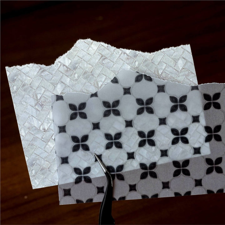 Vintage Mosaic Tile Vellum Paper - Desk Cosmos