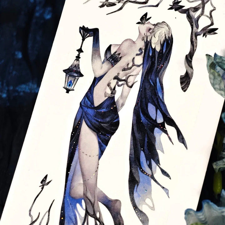 Gothic Night Witch Decorative PET Tape - Desk Cosmos