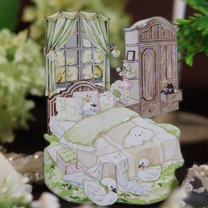 Vintage Furniture Scene PET Tape - Desk Cosmos