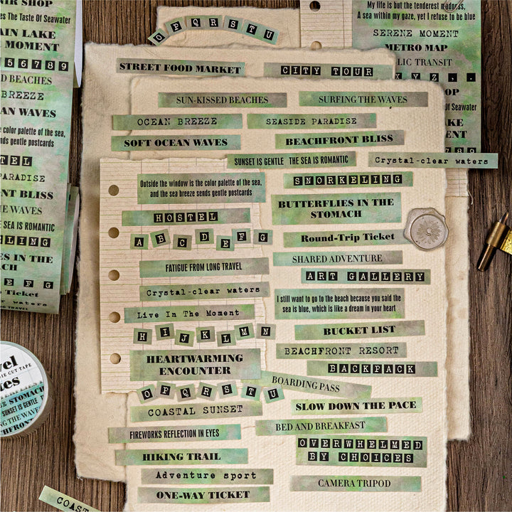 Time’s Words Series Die - cut Tape - Desk Cosmos