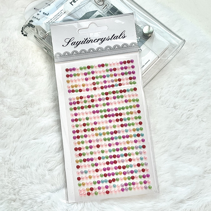 Ballet Style Colorful Beads Adhesive DIY Scrapbook Decorations