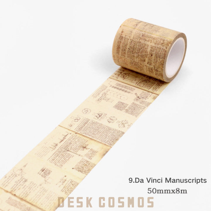 Vintage Washi Tape – Letters, Newspaper, Map, Tickets - Desk Cosmos