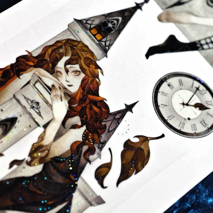 Gothic Night Witch Decorative PET Tape - Desk Cosmos