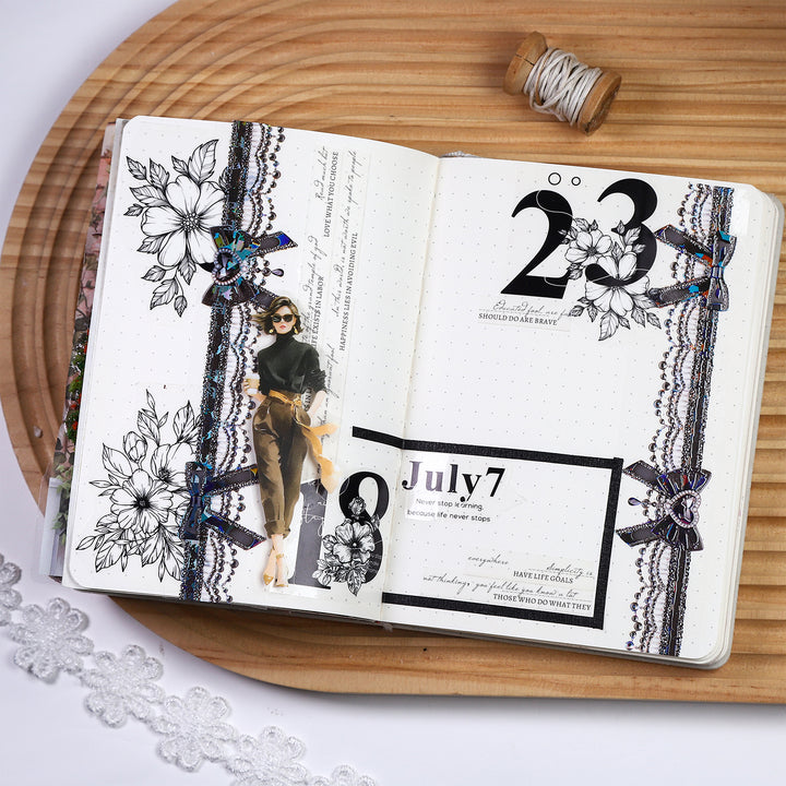 Dreamy Lace Shell Shine PET Tape - Desk Cosmos