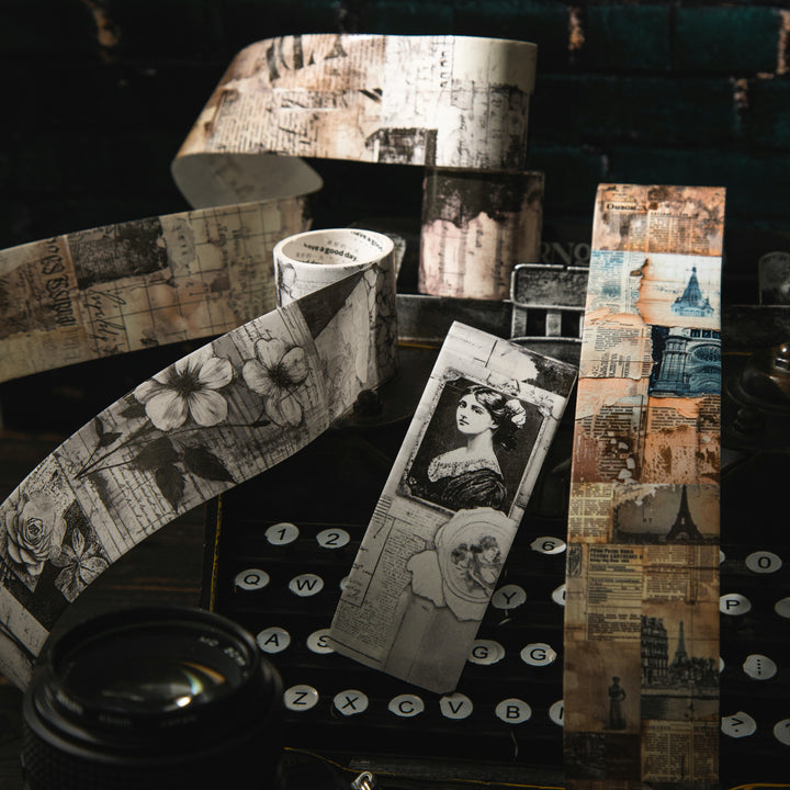 Vintage Washi Tape – Characters, Sheet Music, Manuscripts, Roses - Desk Cosmos