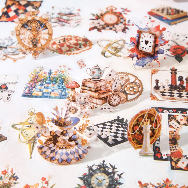 Alice's Time Game PET Stickers - Desk Cosmos