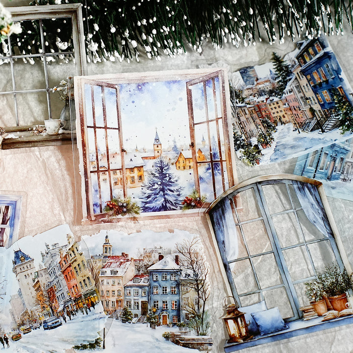 Window Scenery Weather PET Stickers - Desk Cosmos