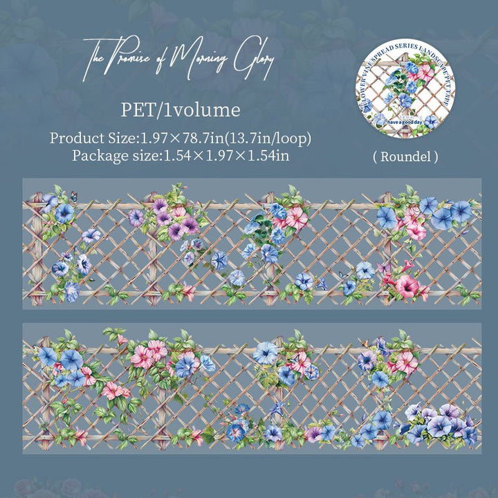 Climbing Vine Flower Scenery Tapes - Desk Cosmos