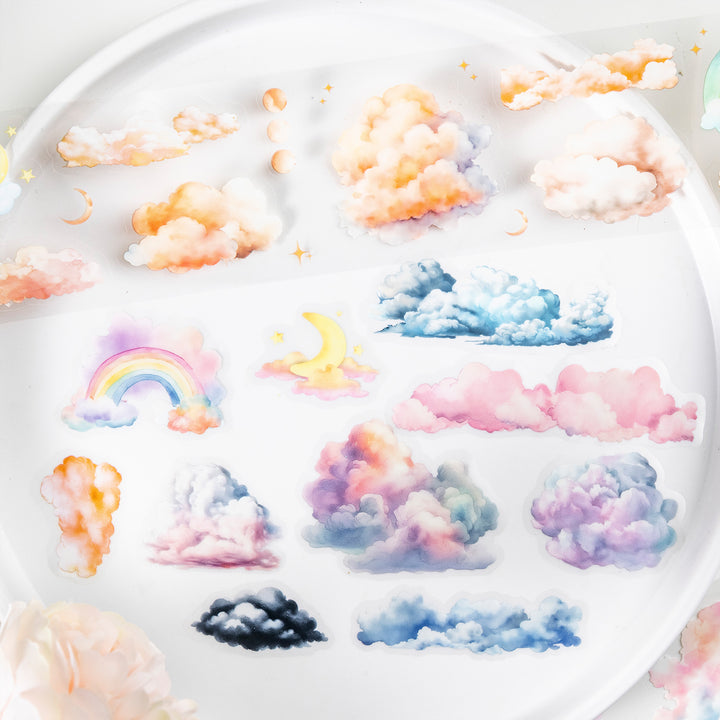 A Cloud Theme PET Tape for Scrapbook Decoration