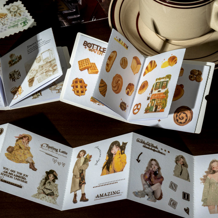 A Little Sense of Ritual Accordion Fold Sticker Books Ocean Coffee Travel Themes