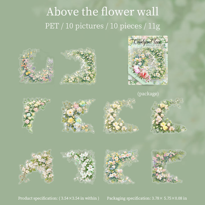 Above the Flower Wall Floral Border Stickers