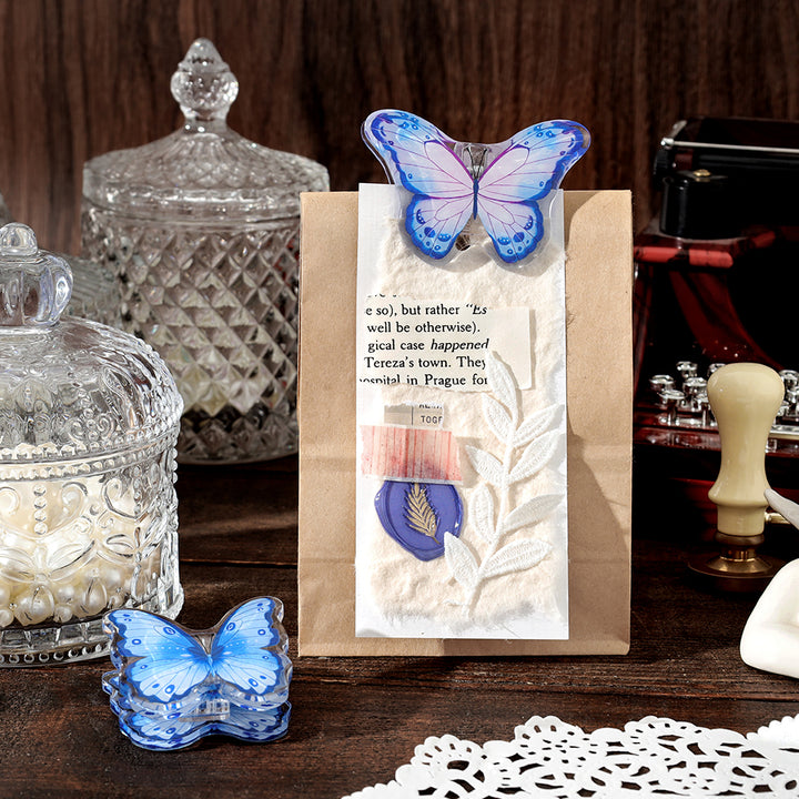 Acrylic Butterfly Storage Clip | Planner Accessories