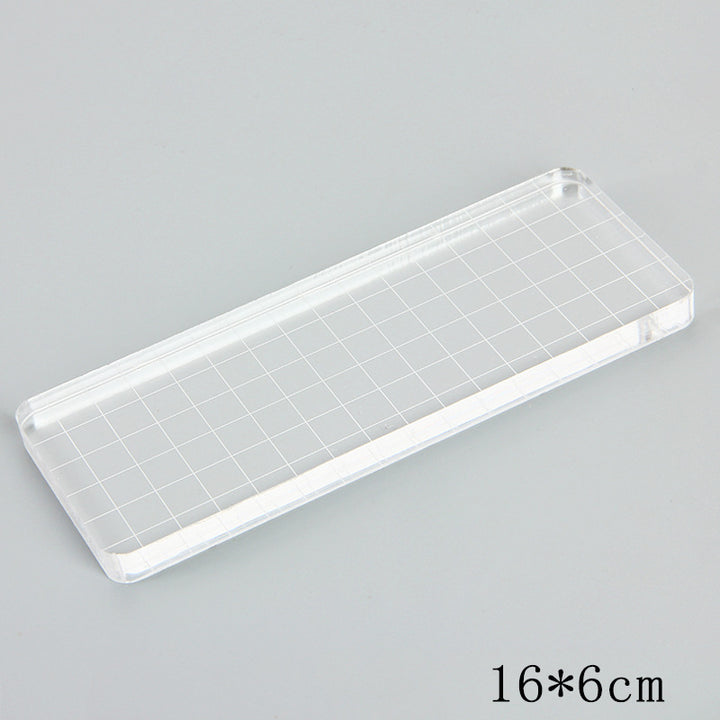 Acrylic Transparent Stamp Kit Acrylic Engraved Block for Artistic Use