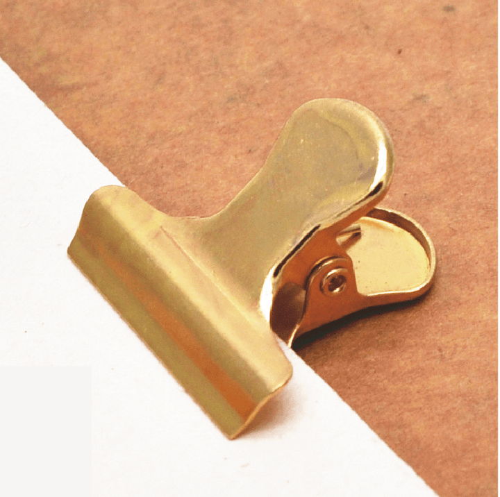 Aesthetic Retro Binder Clips Gold Silver Bronze Cute Style