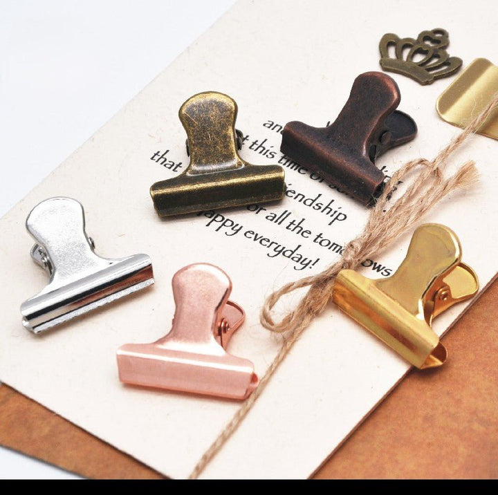 Aesthetic Retro Binder Clips Perfect for Journaling and Note Taking