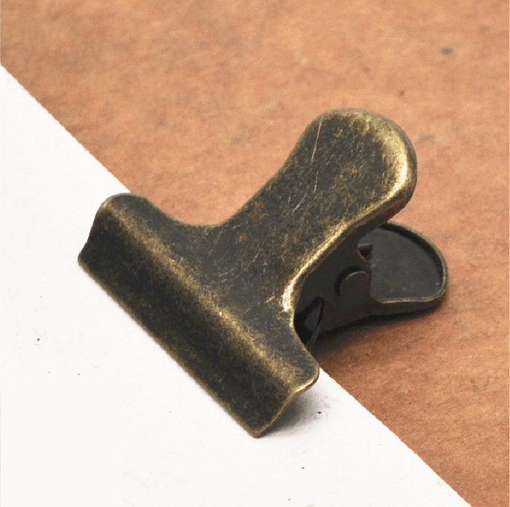 Aesthetic Retro Metal Binder Clips for Scrapbook Projects