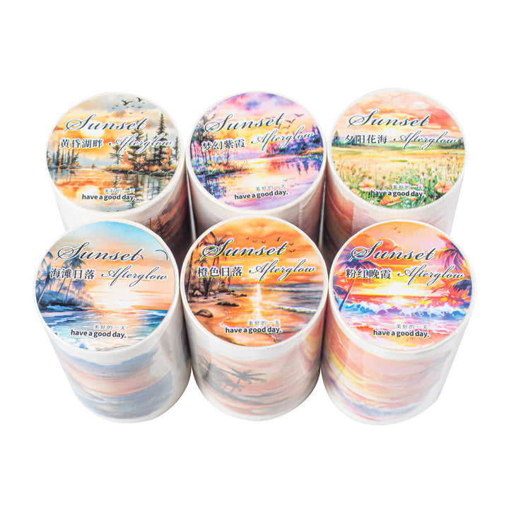 Afterglow of sunset PET Tape Dreamy Sunset for Crafting and Scrapbooking