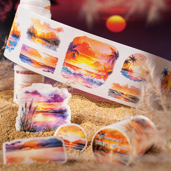 Afterglow of sunset PET Tape Natural Scenery Light Effect for DIY