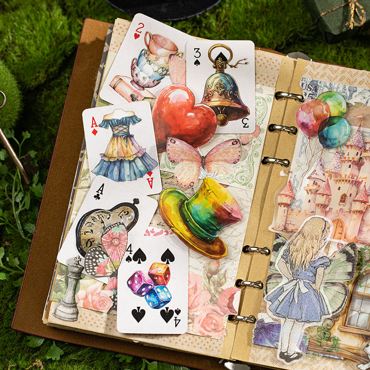 Alice Story Retro Stickers PET Magic Wonderland for DIY