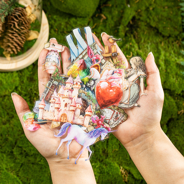 Alice Story Retro Stickers PET for Art Craft Project
