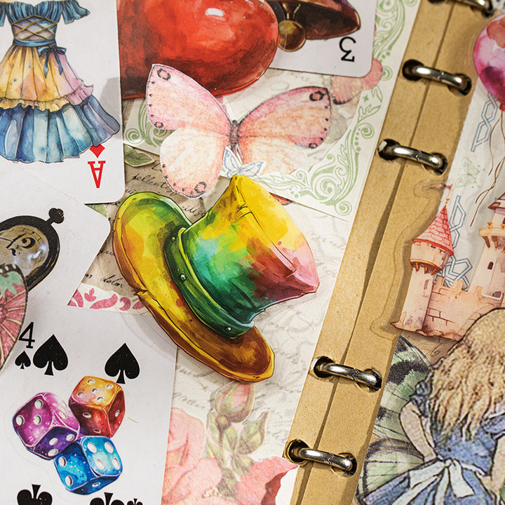 Alice Story Retro Stickers PET for Art Project Decoration
