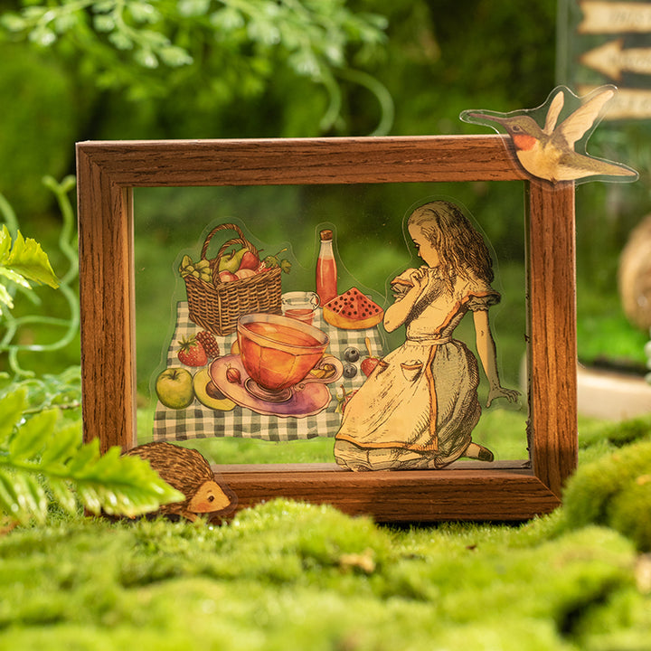 Alice Story Retro Stickers PET for Custom Scrapbook Design