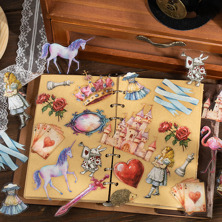 Alice Story Retro Stickers PET for Scrapbook and Diary