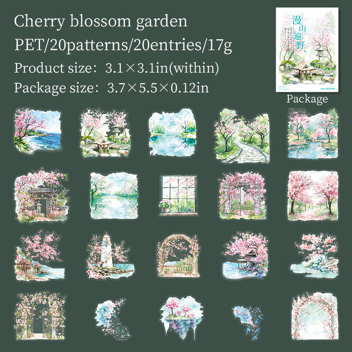 All over the mountains and plains Nature Stickers for Scrapbooking