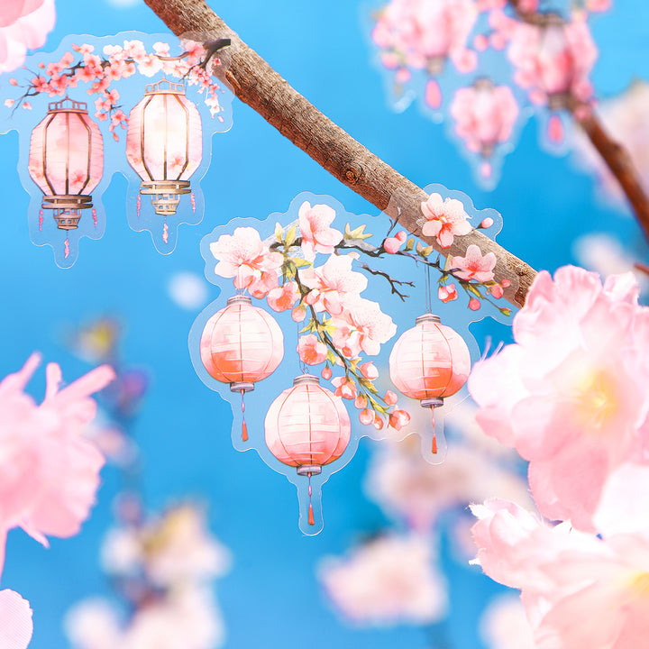 All over the mountains and plains Sakura Stickers for Handcraft Projects